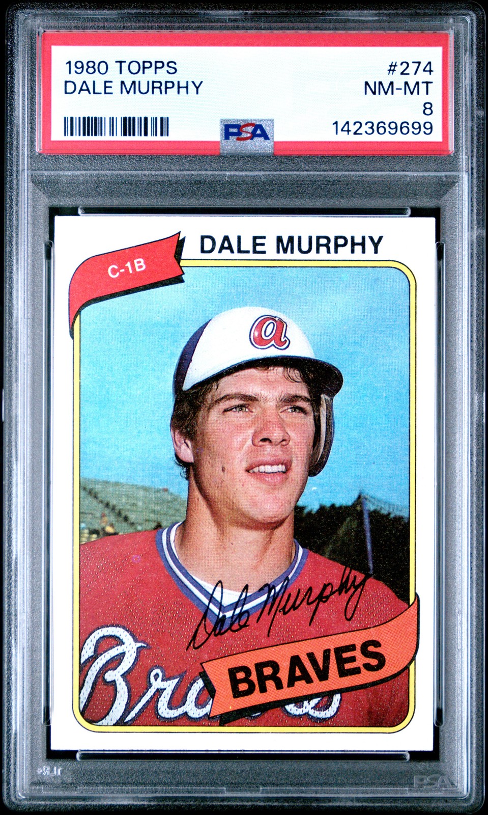 1980 TOPPS #274 DALE MURPHY PSA 8