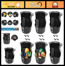 Replacement Leather Pool Table Pockets - Set of 6 Billiard Drop Pockets