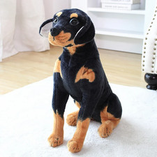 50CM LARGE SITTING ROTTWEILER STUFFED GIANT DOG TEDDY BEAR GIFT SOFT TOY PLUSH 