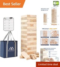 Family Game Night Essential - Giant Tumble Tower with Carry Bag Accessories