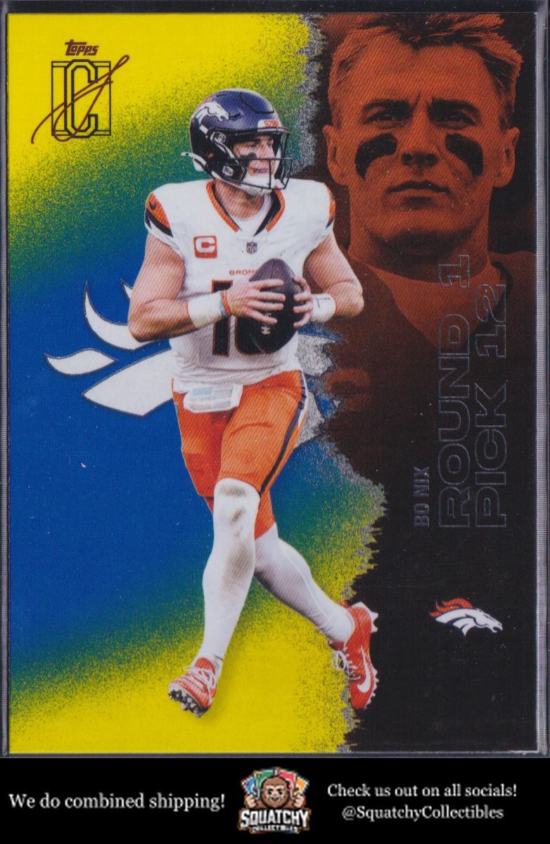 2025 Topps Signature Class #18 Bo Nix Blue & Yellow