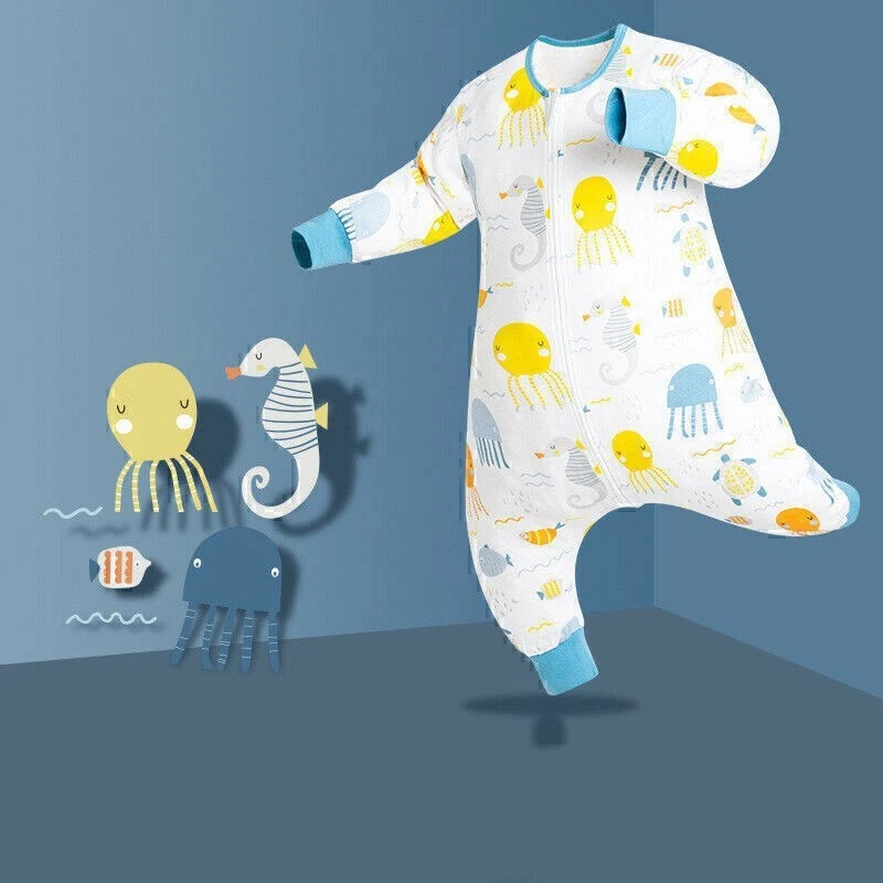 Baby Schlafsack mit Füßen und Langarm Für Kinder Baumwolle Schlafsäcke 0.5 TOG - Bild 4 von 4