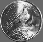 1987 LIBERTY SILVER TRADE UNIT  1  TROY OZ.  FINE SILVER 999 BULLION ROUND / UNC