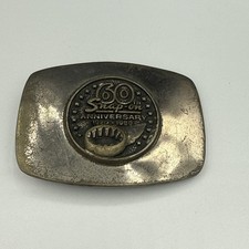 Advertising Snap On Tools Vintage 60th Anniversary Belt Buckle 1920-1980 Silver
