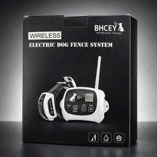 BHCEY Wireless Electric Dog Fence Rechargeable Collar 80-1640 Sq Ft Box 14