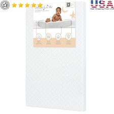 3 Inch Portable Mini Crib Mattress Firm Support Waterproof Cover Eco-Friendly US