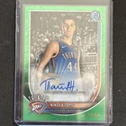 2025 Topps Bowman Chrome Base Chrome AUTO Green Shimmer #BCA-NO Nikola Topic /99