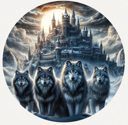 Hayleybug 1/2 oz Throne of the North Wolves silver round w/ COA POP 15