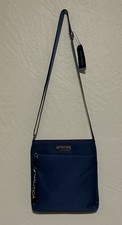 Nautica Blue Nylon Crossbody Bag With Adjustable Strap Zipper Pocket