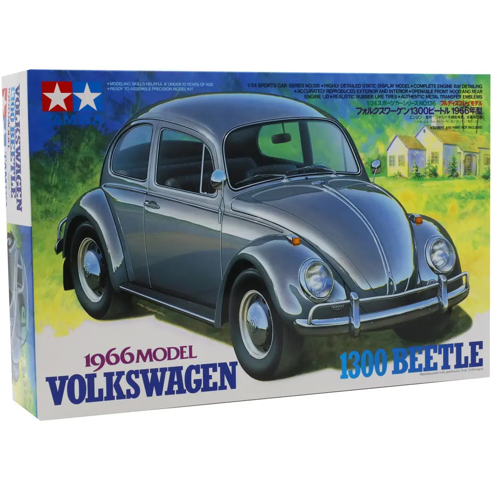Tamiya 1/ 24 Car Volkswagen 1300 Beetle 1966 Plastic Model Kit 24136 Scale  1:24
