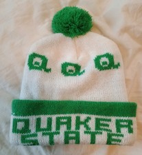 Original 1970s Quaker State Service Station Attendant Winter Stocking Cap Hat