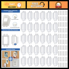 30PCS Electrical Outlet Box Extenders, 1-Gang, Includes 60 Screws, Easy Install