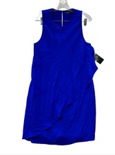 Ralph Lauren Royal Blue Mid Length Draped Front Sleeveless Women’s Size 6 NWT