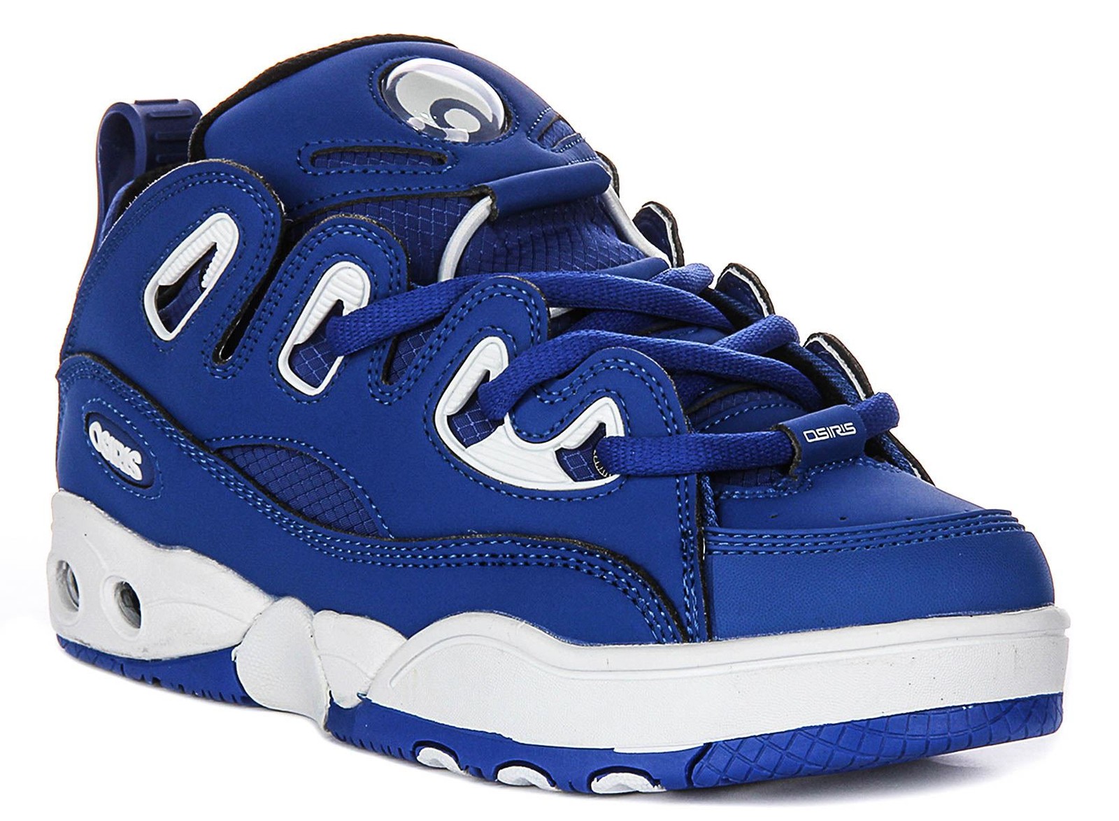 Osiris D3 E Flex Cons Schnürer Zehenkappe Damen Trainer In Blau Weiß UK 4 - 6
