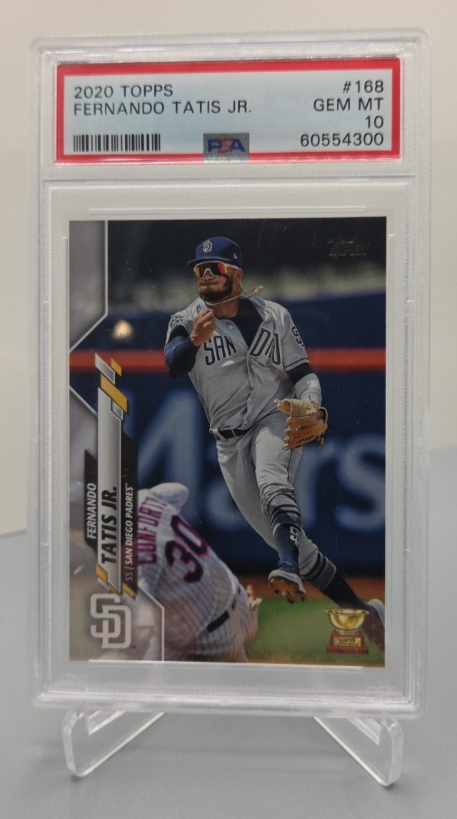 2020 Topps Fernando Tatis Jr., (Fielding) #168 PSA 10 GEM MT San Diego Padres RC