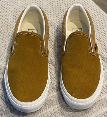NEW VANS Unisex Classic Low Yellow Golden Suede SlipOnShoes 6.5 M, 8 W - CHJ-626