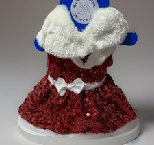 Build-A-Bear Red Sequin Holiday Dress Detachable Stole Christmas Mrs Clause VTG
