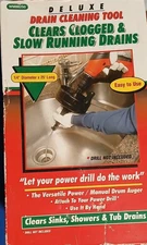 Deluxe Drain Cleaning Tool  Snake with Drill Attachment – Heavy Duty