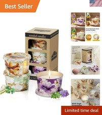 3 Pack Scented Candles-Lavender Thyme, Vanilla Cake, Jasmine Musk Sanda...