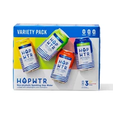 HOP WTR Sparkling Hop Water Variety Pack - 12 Cans - No Calories, Low Carb