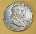 1952-D Franklin Half Dollar 50C, Choice BU - Choice Brilliant Uncirculated