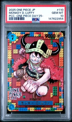 2025 ONE PIECE JAPANESE PREMIUM COLLECTION OP DAY'25 #110 MONKEY D. LUFFY PSA 10