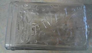 ANTIQUE ARCADE JEWEL GLASS HOPPER FOR COFFEE GRINDER