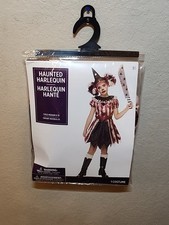 Child Haunted Harlequin Clown Halloween Costume Medium 8-10