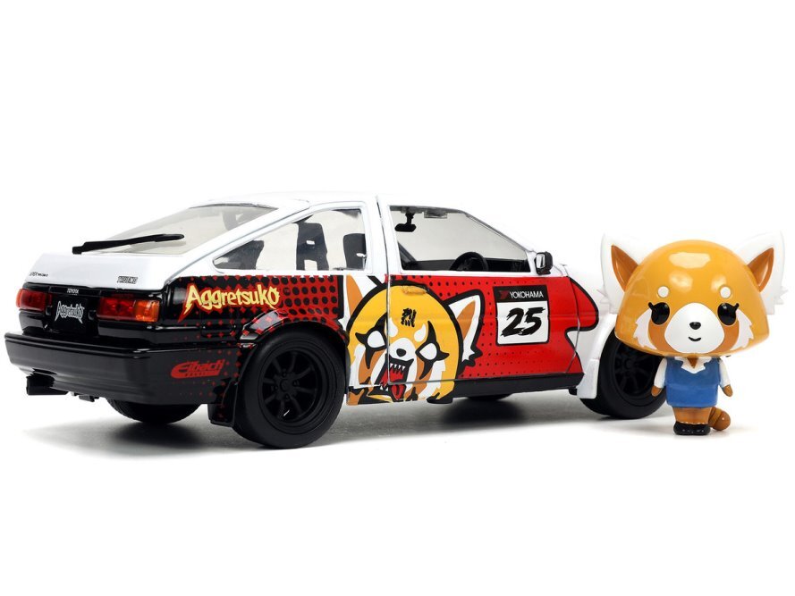 1986 TOYOTA TRUENO (AE86) RHD #25 W/ AGGRETSUKO FIGURE 1/24