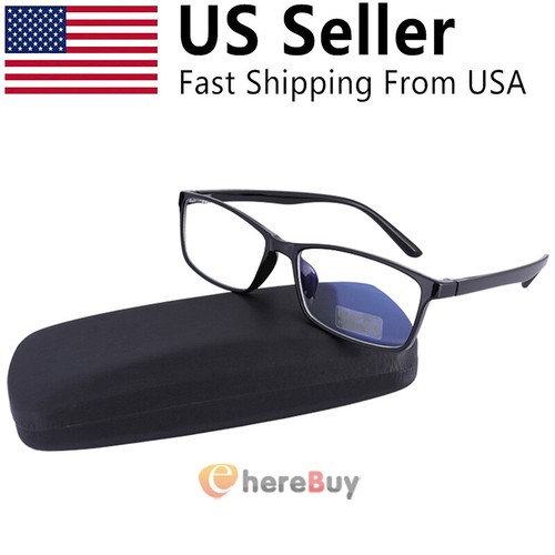 2025 Mens Womens Reading Glasses Square Frame Readers Unisex Blue Light Blocking - 第 1/13 張圖片