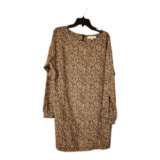 LOFT Leopard Print Shift Dress - Size Large