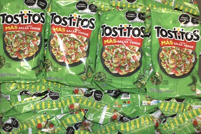 10-Pk TOSTITOS SALSA VERDE MEXICAN Tostitos CHIPS 62gr Ea