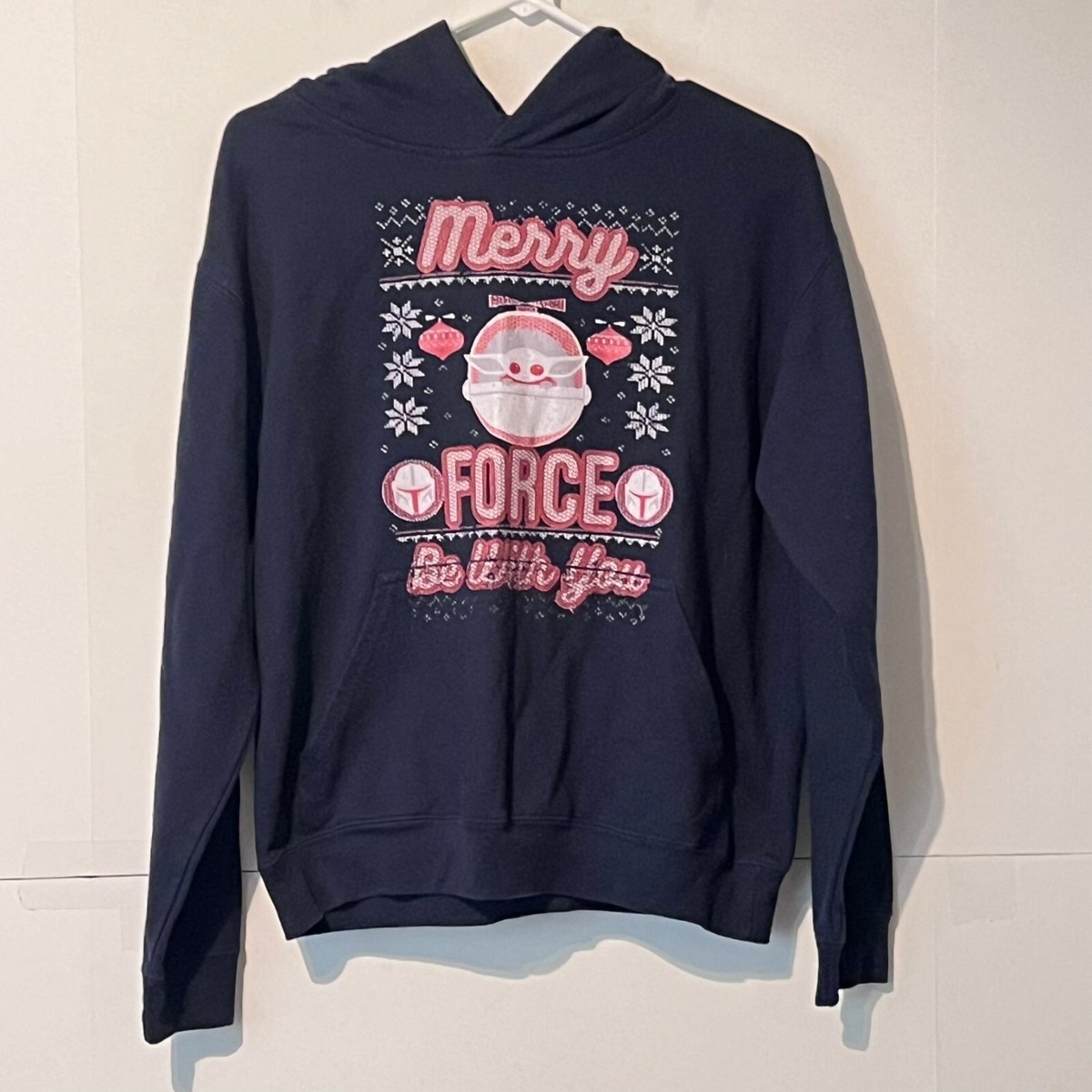 Star Wars The Mandalorian Boys Sweatshirt Hoodie Size XL Christmas Baby Yoda