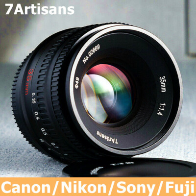 7artisans 35mm F1.4 APS-C Half Frame MF Lens For Canon M Sony E Nikon Z fuji-X 