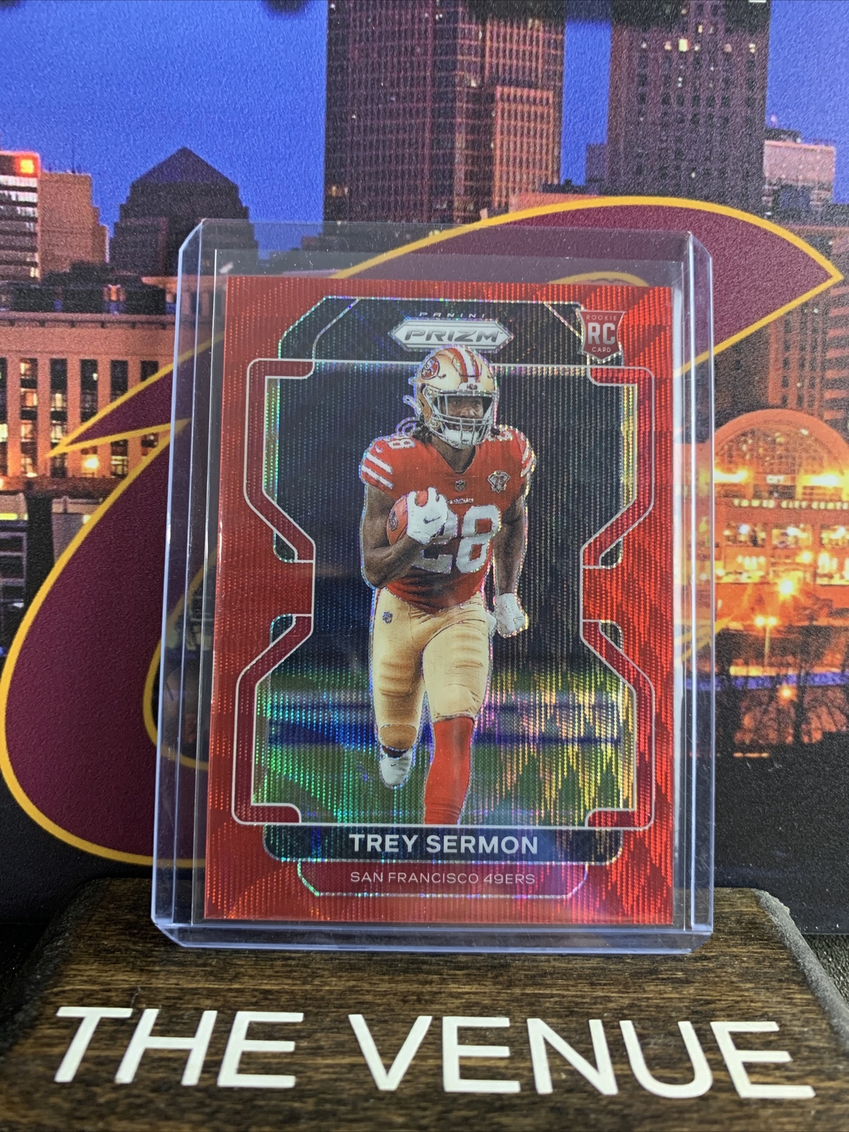 2021 Panini Prizm Prizms Red Wave #354 Trey Sermon RC 69/149 49ers
