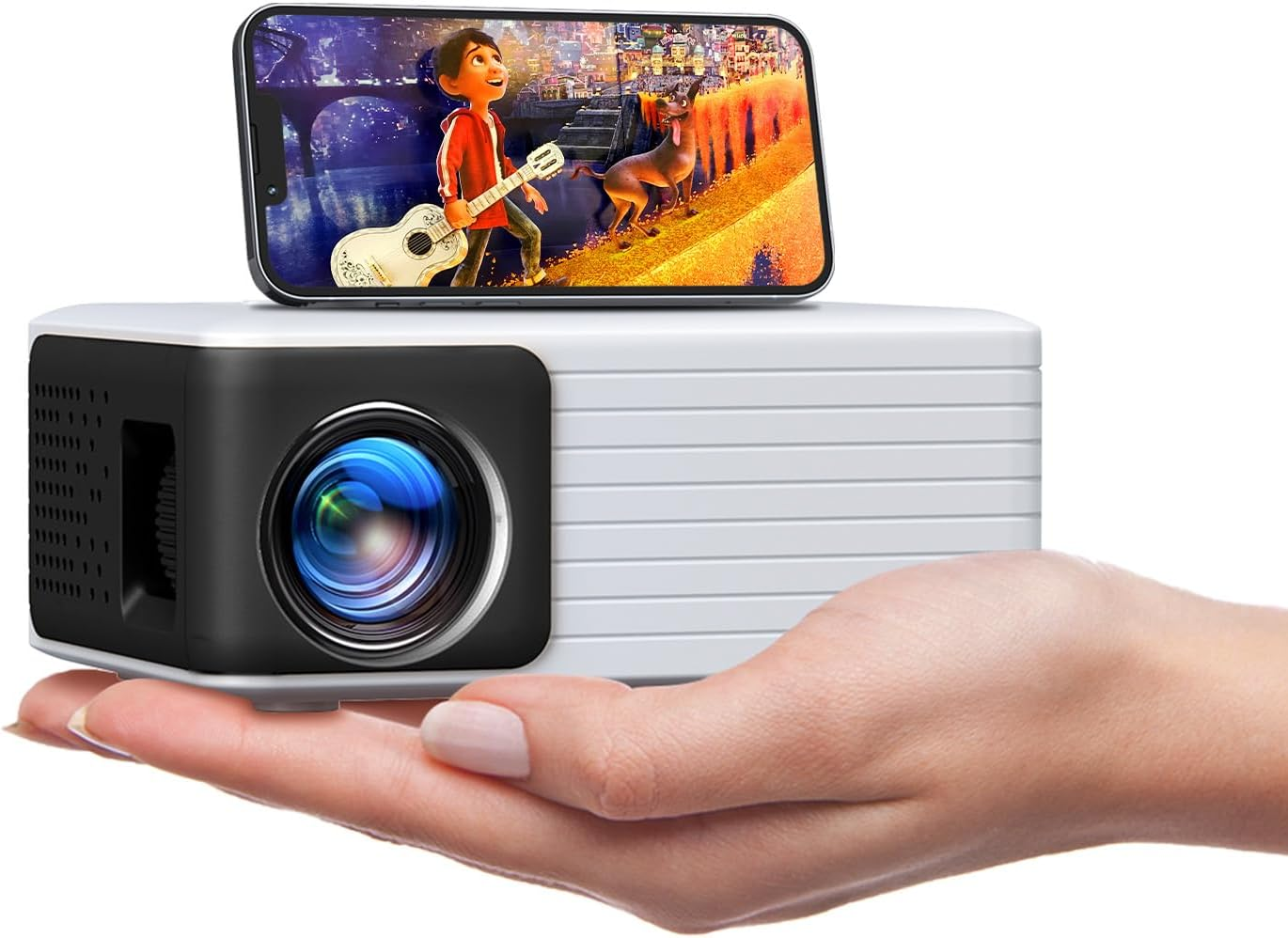 Mini Projector WiFi Bluetooth 720P for Home Theater Portable-image