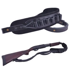 Full Grain Shotgun Sling Gun Shoulder Strap Gun Ammo Carry Sling for 20 Guage