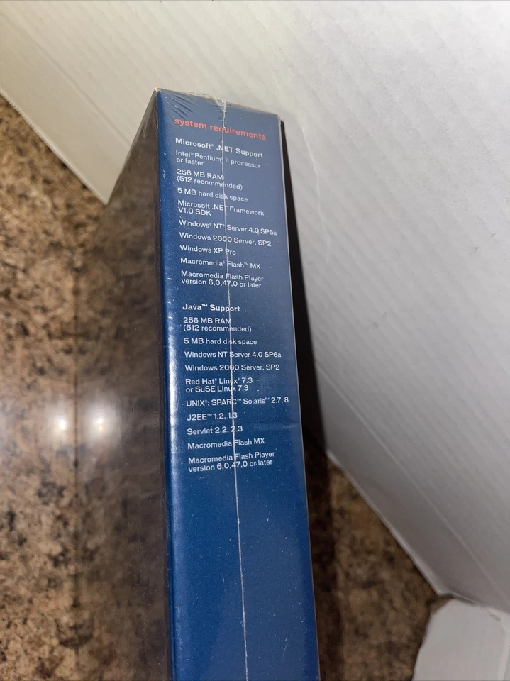 Macromedia FLASH Remoting MX 1-CPU Brand New Sealed Big Box PC Estate Item RARE - Image 3 of 4