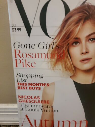 Vogue UK Magazine October 2014 Issue Rosamund Pike Cover No Mailing Label |  eBay