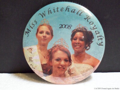 Miss Whitehall Beef & Dairy Days Pageant Winners Button 2008 Wisconsin Fair Pin