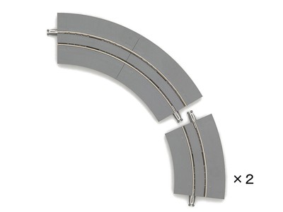 Tomix 1795 - Straßenbahngleis gebogen C103-WT 4 Stück - Spur N - NEU