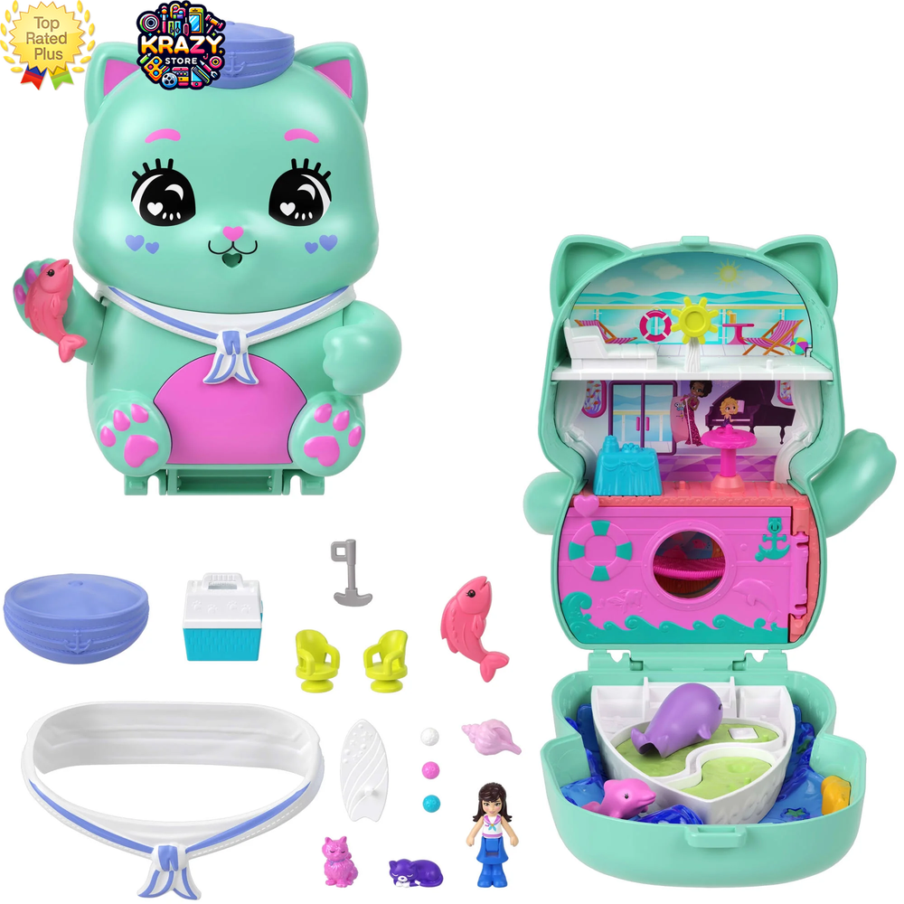 Polly Pocket Sail Kitty Compact Playset