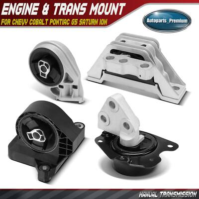 #ad #ad 4x Engine Motor amp; Transmission Mount for Chevy Cobalt Pontiac G5 Manual Trans. $140.79