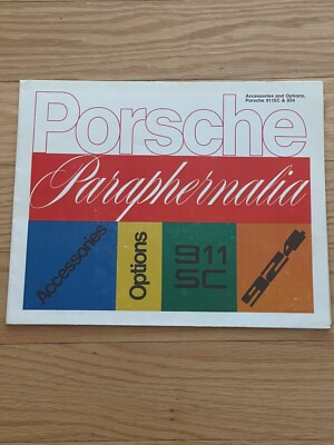 1977 Porsche 911SC & 924 Vintage Original Accessories Car Sales Brochure Catalog