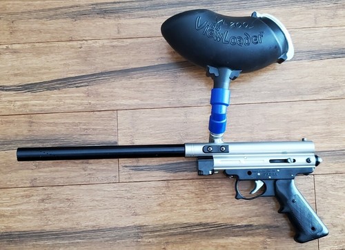 Vintage Spyder Targa Black SIlver Paintball Marker Gun - INCOMPLETE