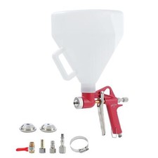 221471 Hopper Feed Exterior Texture Paint Spray Gun Plastic Cup 5L W/ 3 Nozzel 