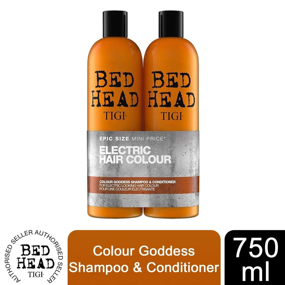Bed Head TIGI Colour Goddess Shampoo & Conditioner for Coloured Hair, 750ml Duo