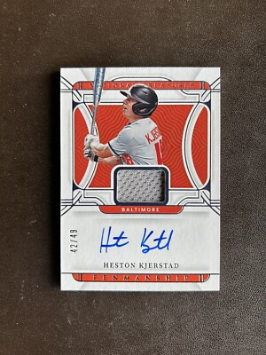 2022 National Treasures HESTON KJERSTAD Penmanship Patch Auto /49 Orioles