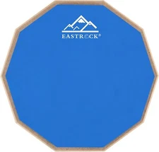 EASTROCK 8 Inches Practice Drum Pad, Double Sided blue 8 inches 