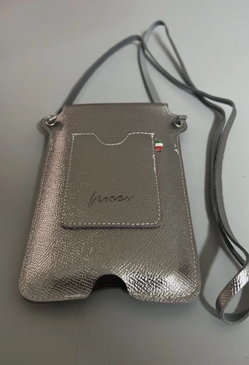 Borsa A Tracolla In Pelle Per Cellulare Donna - Piccola Portafoglio Nero Con Tracolla Regolabile - 20x13x3.5 Cm